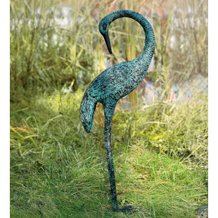 WIND & WEATHER Bending Crane Statue
