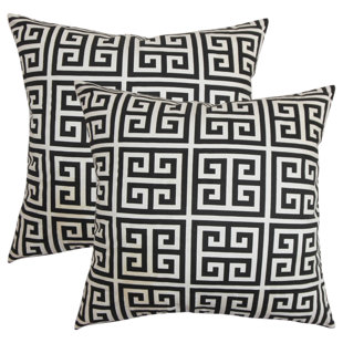 THE PILLOW COLLECTION Yula Geometric Cotton Reversible Throw Pillow (Set of 2)