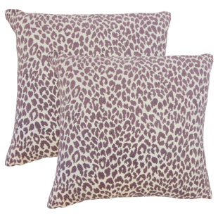 THE PILLOW COLLECTION Motyka Animal Print Reversible Throw Pillow (Set of 2)