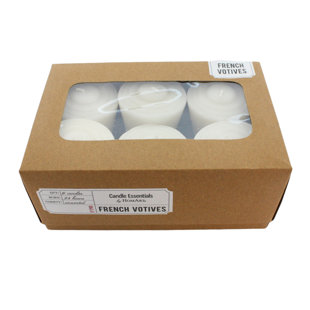 AREOHOME French Unscented Votive Candle (Set of 6)