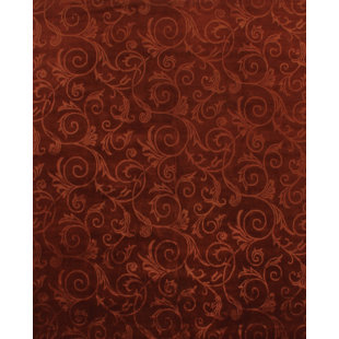 EXQUISITE RUGS Super Tibetan Damask Hand-Knotted Silk/Wool Copper/Rust Area Rug
