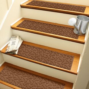 MATTERLY WaterHog Dogbone Repeat 8.5 in. x 30 in. Indoor Outdoor Stair Treads Set/4 (Set of 4)