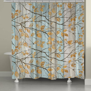 LAURAL HOME Floral Shower Curtain