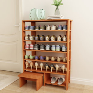 REBRILLIANT Shoe Rack with Footstool