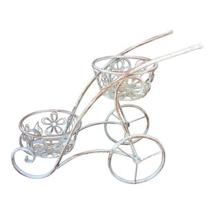 GOODMAN AND WIFE Iron Double Basket Tricycle Plant Stand