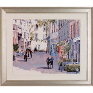 ART VIRTUOSO Edie Fagan Water Color Street Scenes Framed On Paper by Edie Fagan Painting