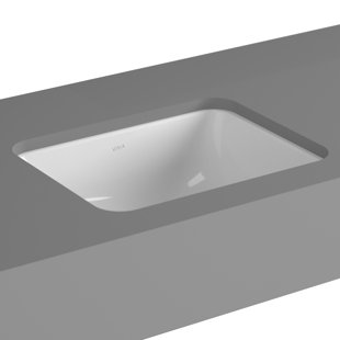Cheviot Products Seville 14.625'' White Vitreous China Square Bathroom Sink with Overflow