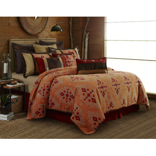 SAVERIO INC. Corrales Sunset Rustic Geometric Shapes Comforter Set
