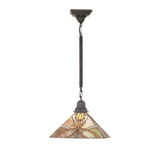 MEYDA LIGHTING Meyda Tiffany & Stained Glass 1 - Light Mahogany Bronze Single Pendant