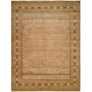 CANORA GREY Serino Handmade Hand-Knotted Wool Beige Rug