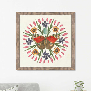 HARPER ORCHARD Butterfly Mandala II Framed On Plastic/Acrylic Print