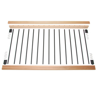 VISTA RAILING SYSTEMS INC Raw Wood / Black Balusters Wood Porch And Stair Railings