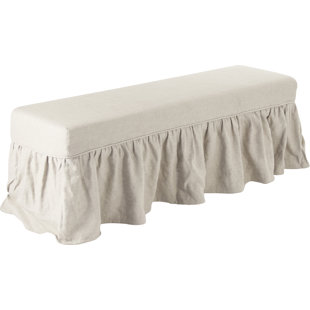 ZENTIQUE Elena Linen Blend Upholstered Bench