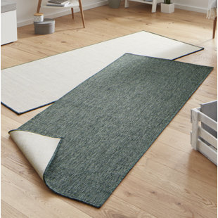 NORTHRUGS Flachgewebe-Teppich Miami in Grün