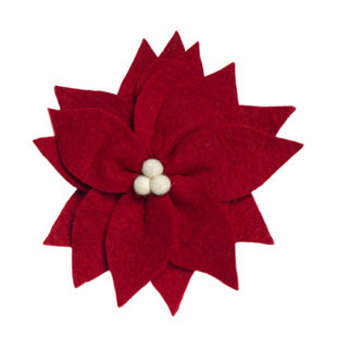 ARCADIA HOME Poinsettia Christmas Tree Topper