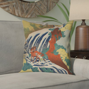 ARTVERSE Katsushika Hokusai Cotton Reversible Pillow Cover