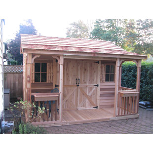 CEDARSHED Ranchhouse 12ft W x 12ft D Western Red Cedar Wood Storage Shed