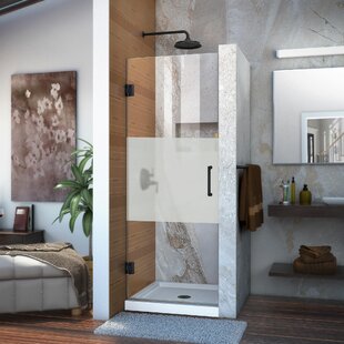 DREAMLINE Unidoor 24" W x 72" H Hinged Frameless Shower Door with ClearMax™ Technology