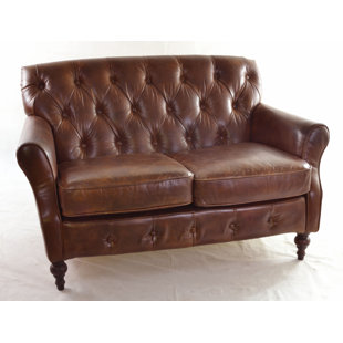 THREE POSTS Zweiersofa Strasburg aus Echtleder