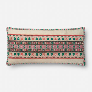 JUSTINA BLAKENEY X LOLOI Cotton Geometric Lumbar Pillow