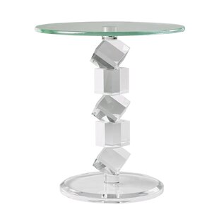 AMBELLA HOME COLLECTION Glass Top End Table