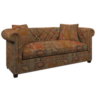 ANNIE SELKE HOME Richmond 87" Rolled Arm Chesterfield Sofa