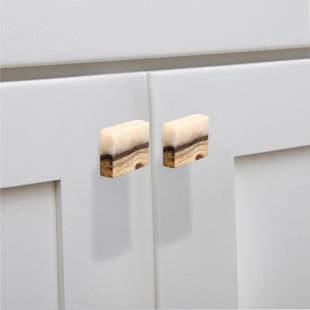 MASCOT HARDWARE Frosted Straight Timber 1-7/11 in. 42 X 32mm White Resin Straight Knob