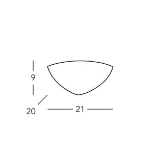 KOLARZ Eckleuchte 1-flammig Bisquitte