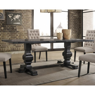 GRACIE OAKS Lapinski 40" Trestle Dining Table