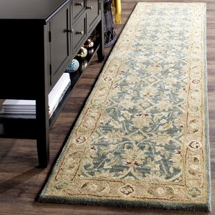 SAFAVIEH Antiquity Oriental Handmade Wool Teal Blue/Taupe Area Rug