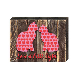 DESIGNOCRACY Love at First Sight Cats Wall Décor