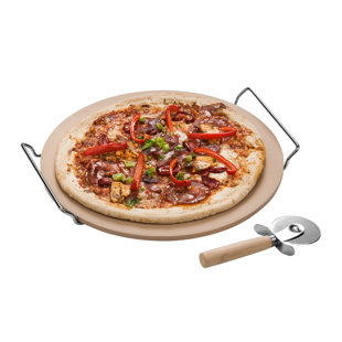 CLEARAMBIENT Pizzastein mit Pizzaschneider