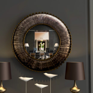 HOUSE OF HAMPTON® Amarrie Metal Round Mirror