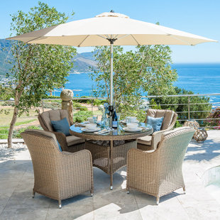 KAMPEN LIVING 4-Sitzer Gartengarnitur Bernhard mit Polster