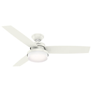 HUNTER FAN 52" Sentinel 3 -Blade Standard Ceiling Fan with Remote Control and Light Kit Included