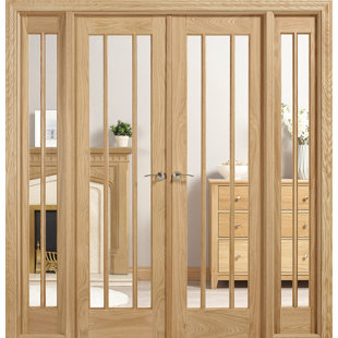 LPD DOORS Lincoln Clear Glazed Unfinished Oak Internal Door W6