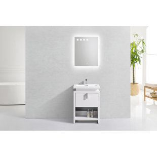 MORENOBATH Levi 24'' Free Standing Single Bathroom Vanity with Plastic Top