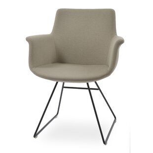 SOHOCONCEPT Bottega Metal Solid Back Arm Chair