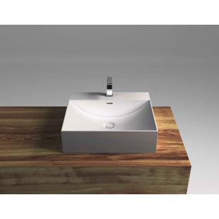 CANTRIO KONCEPTS Cantrio SolidTech Matte White Acyrlic Composite Single Sink with 19.125" x 17" Dimensions