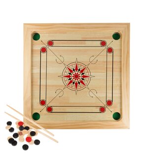 HEY! PLAY! Carrom Board Game Set with Accessories