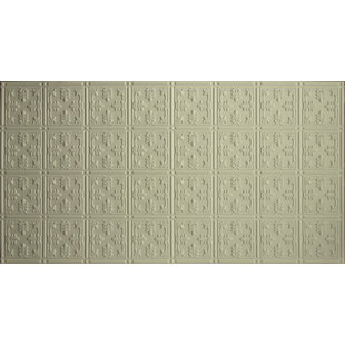GLOBAL SPECIALTY PRODUCTS 48.5'' L x 24.5'' W Textured Plastic Glue Up Ceiling Tile In Cream