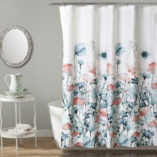 LUSH DECOR Zuri Floral Shower Curtain