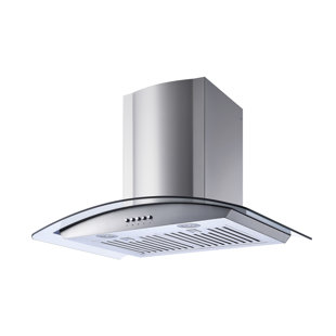 WINFLO 30" 300 CFM Convertible Wall Mount Range Hood in Stainless Steel