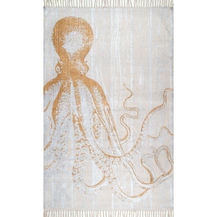 Thomas Paul Metallic Octopus Tassel Area Rug