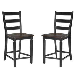 AUGUST GROVE® Glennwood Solid Wood Counter Stool (Set of 2)