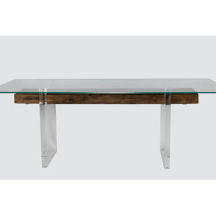 GUSTO DESIGN COLLECTION Fiorelita 80'' Glass Top Console Table