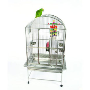 TUCKER MURPHY PET™ Charmagne 65'' Steel Dome Top Floor Bird Cage with Wheels