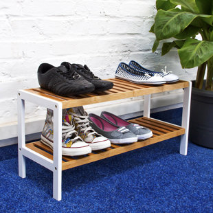 BRAMBLY COTTAGE Schuhregal für 8 Paar Schuhe aus Massivholz