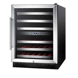 Summit Appliance 23.63'' 46 Bottle Dual Zone Wine Refrigerator