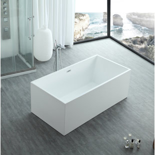 EISEN HOME Aphrodite x 30'' Freestanding Soaking Acrylic Bathtub